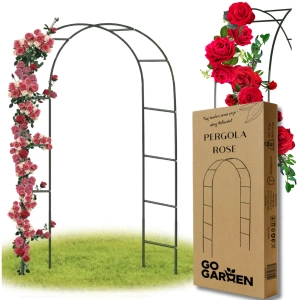 Pergola ogrodowa metalowa do pnączy kwiatów róż - łukowa | GoGarden