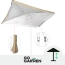 Duży parasol ogrodowy plażowy 160x160 cm beżowy | GoGarden – zdjęcie 3