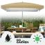 Duży parasol ogrodowy plażowy 160x160 cm beżowy | GoGarden – zdjęcie 4