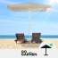 Duży parasol ogrodowy plażowy 160x160 cm beżowy | GoGarden – zdjęcie 5