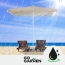 Duży parasol ogrodowy plażowy 160x160 cm beżowy | GoGarden – zdjęcie 7