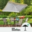 Duży parasol ogrodowy plażowy 160x160 cm beżowy | GoGarden – zdjęcie 8