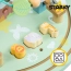 Drewniany stolik edukacyjny Montessori zielony – zdjęcie 4