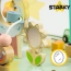Drewniany stolik edukacyjny Montessori zielony – zdjęcie 6