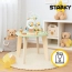 Drewniany stolik edukacyjny Montessori zielony – zdjęcie 11
