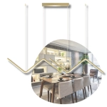 Lampa wisząca zygzak złota
