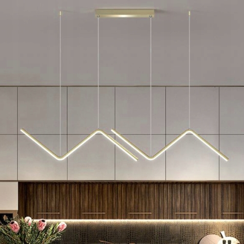 Lampa wisząca zygzak złota – zdjęcie 2