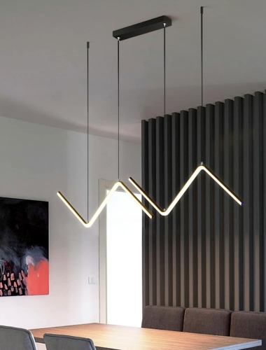 Lampa wisząca zygzak czarna – zdjęcie 2