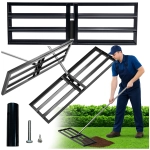 Niwelator 30x90 cm ręczny terenu do trawnika kretowisk stalowy równiarka