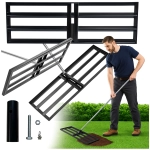 Niwelator do trawnika 30x120 cm kretowisk stalowy ręczny równiarka terenu