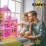 Domek lalek meble akcesoria zestaw 129 el willa róż prezent dla dziewczynki – zdjęcie 15