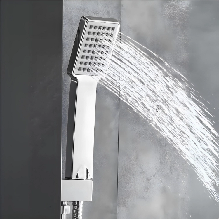 Bateria panel prysznicowy kabiny hydromasażem deszczownicą wylewka antracyt – zdjęcie 7