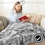 Koc pled 160×200 cm narzuta kapa szary melanż 250g/m² dłuższy włos mięsisty – zdjęcie 4