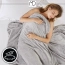 Koc gładki narzuta 200x220 cm szary na łóżko pled ciepły duży pluszowy soft – zdjęcie 3