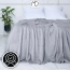 Koc gładki narzuta 200x220 cm szary na łóżko pled ciepły duży pluszowy soft – zdjęcie 5