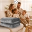 Koc gładki narzuta 200x220 cm szary na łóżko pled ciepły duży pluszowy soft – zdjęcie 9