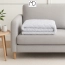 Koc pled 200×220 cm pled narzuta 340g/m² biała tłoczona jodełka More&Deco – zdjęcie 3