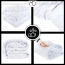 Koc pled 200×220 cm pled narzuta 340g/m² biała tłoczona jodełka More&Deco – zdjęcie 6