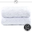 Koc pled 200×220 cm pled narzuta 340g/m² biała tłoczona jodełka More&Deco – zdjęcie 9