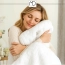 Koc pled 200×220 cm pled narzuta 340g/m² biała tłoczona jodełka More&Deco – zdjęcie 10