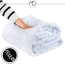 Koc pled 200×220 cm pled narzuta 340g/m² biała tłoczona jodełka More&Deco – zdjęcie 13