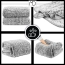 Koc sherpa 200×220 cm narzuta szary melanż 250g/m² dłuższy włos mięsisty – zdjęcie 5