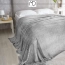 Koc narzuta 160x200 cm pled na łóżko fotel gładki duży szary pluszowy soft – zdjęcie 11