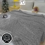 Koc łóżko 160x200cm ozdoba kwadrat tłoczony pled – zdjęcie 5