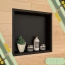 Półka wnękowa 30x30x10 cm czarny mat do łazienki – zdjęcie 2