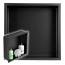 Półka wnękowa 30x30x10 cm czarny mat do łazienki – zdjęcie 16