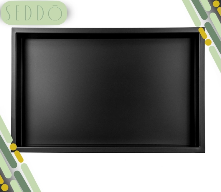 Półka wnękowa 45x30x10cm czarna mat do łazienki – zdjęcie 13