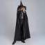 Czarna peleryna z kapturem – kostium na Halloween, bal, cosplay – zdjęcie 8