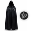 Czarna peleryna z kapturem – kostium na Halloween, bal, cosplay – zdjęcie 10