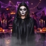 Czarna peleryna z kapturem – kostium na Halloween, bal, cosplay – zdjęcie 13