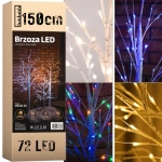 Drzewko świąteczne 72 LED - świecąca brzoza 150 cm