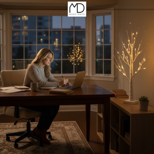 Drzewko świąteczne 26 LED - świecąca brzoza 60 cm – zdjęcie 3