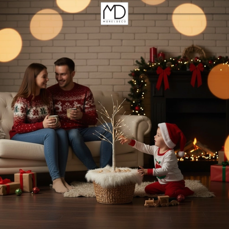 Drzewko świąteczne 26 LED - świecąca brzoza 60 cm – zdjęcie 4