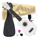 Ukulele sopranowe LUMI białe + stroik pokrowiec kostki