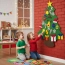 Choinka dla dzieci filcowa z ozdobami na rzepy diy 95 cm – zdjęcie 4