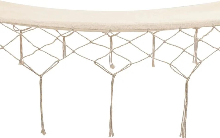 Stelaż na hamak grafit + hamak boho beżowy 200 x 100 cm | GoGarden – zdjęcie 7