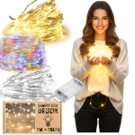 Oświetlenie led druciki na baterie lampki diody choinkowe 20 led 2m zimny