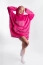 Kocobluza gruba koc bluza z kapturem 2w1 różowa oversize prezent urodzinowy – zdjęcie 4