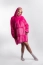 Kocobluza gruba koc bluza z kapturem 2w1 różowa oversize prezent urodzinowy – zdjęcie 5