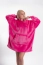 Kocobluza gruba koc bluza z kapturem 2w1 różowa oversize prezent urodzinowy – zdjęcie 8