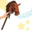 Hobby horse głowa konia na kiju dźwięk pluszowy brązowy miękki grzywa galop – zdjęcie 11