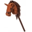 Hobby horse głowa konia na kiju dźwięk pluszowy brązowy miękki grzywa galop – zdjęcie 13