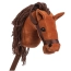 Hobby horse głowa konia na kiju dźwięk pluszowy brązowy miękki grzywa galop – zdjęcie 14