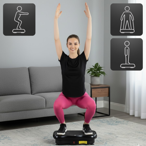 Platforma wibracyjna Vive Fitness - czarna – zdjęcie 3