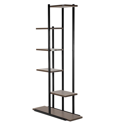Kwietnik stojący metalowy piętrowy 6 półek czarny nowoczesny 113cm loft – zdjęcie 2