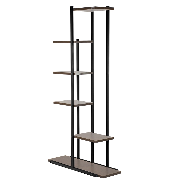 Kwietnik stojący metalowy piętrowy 6 półek czarny nowoczesny 113cm loft – zdjęcie 2